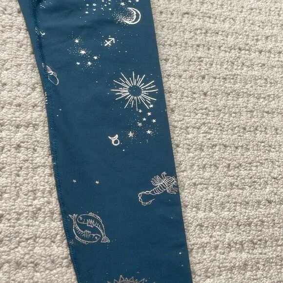 Beyond Yoga Teal Celestial Print Leggings - Picture 5 of 11